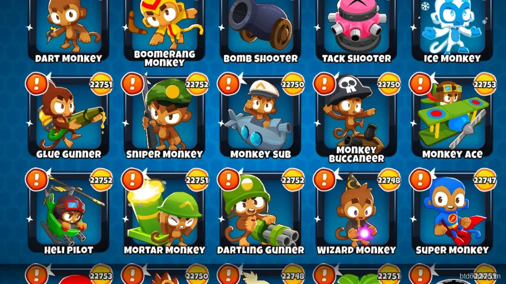 All 17 heroes unlocked in Bloons TD 6 MOD APK including Geraldo Corvus and Rosalia